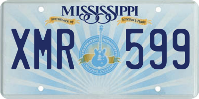 MS license plate XMR599