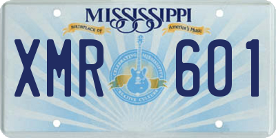 MS license plate XMR601