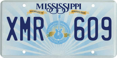 MS license plate XMR609