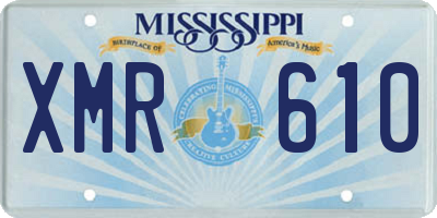 MS license plate XMR610