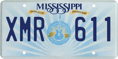 MS license plate XMR611
