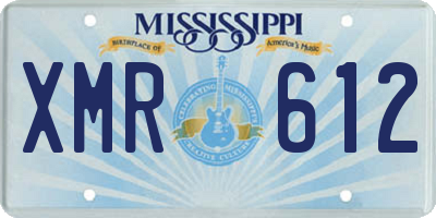 MS license plate XMR612