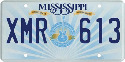 MS license plate XMR613