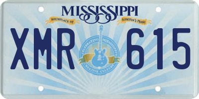 MS license plate XMR615