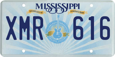 MS license plate XMR616