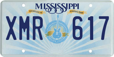 MS license plate XMR617