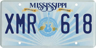 MS license plate XMR618