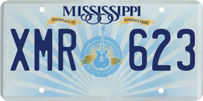 MS license plate XMR623