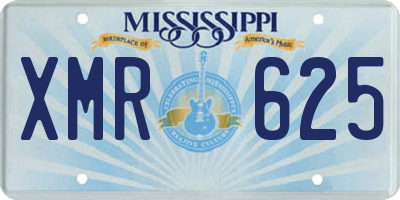 MS license plate XMR625