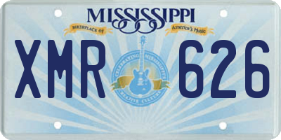 MS license plate XMR626