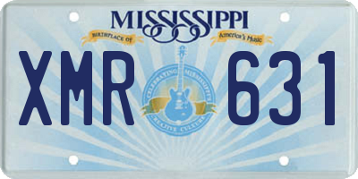 MS license plate XMR631