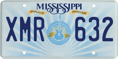 MS license plate XMR632