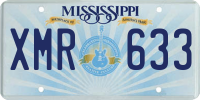 MS license plate XMR633