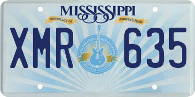 MS license plate XMR635