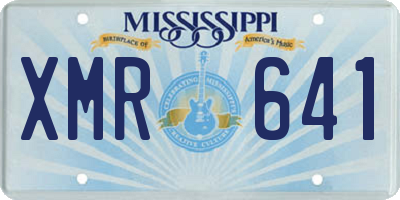 MS license plate XMR641