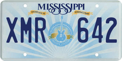 MS license plate XMR642