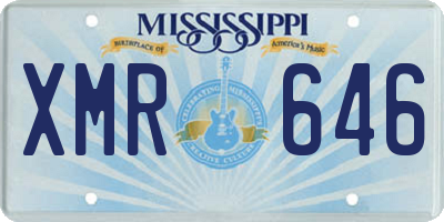 MS license plate XMR646