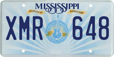 MS license plate XMR648