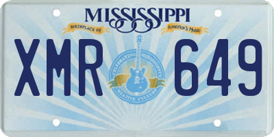 MS license plate XMR649