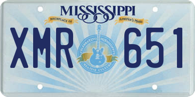 MS license plate XMR651