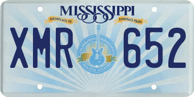 MS license plate XMR652