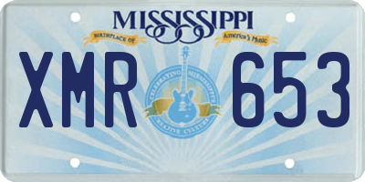 MS license plate XMR653