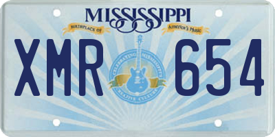 MS license plate XMR654