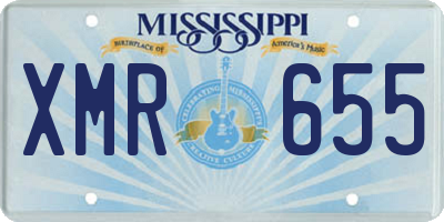 MS license plate XMR655