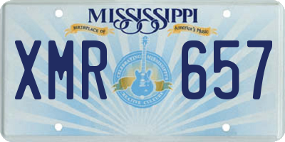 MS license plate XMR657