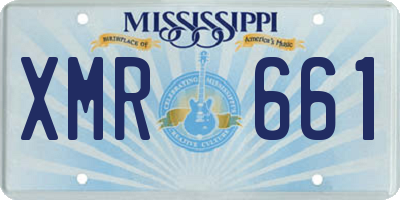 MS license plate XMR661