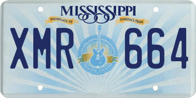 MS license plate XMR664
