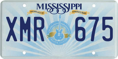 MS license plate XMR675