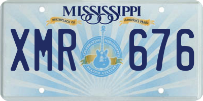 MS license plate XMR676