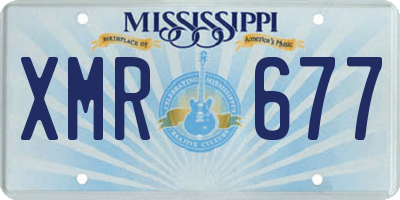 MS license plate XMR677