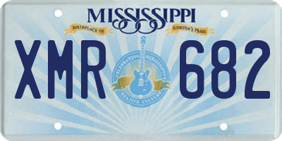 MS license plate XMR682