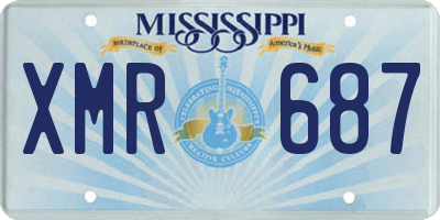 MS license plate XMR687