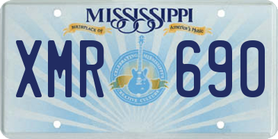 MS license plate XMR690
