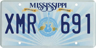 MS license plate XMR691