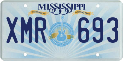 MS license plate XMR693