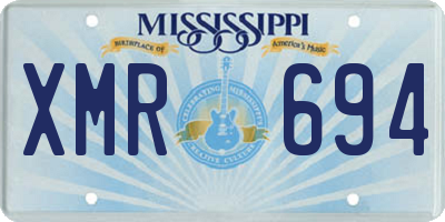 MS license plate XMR694
