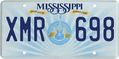 MS license plate XMR698