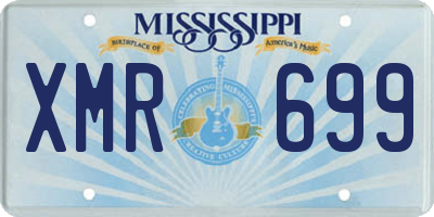MS license plate XMR699