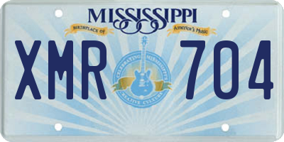MS license plate XMR704