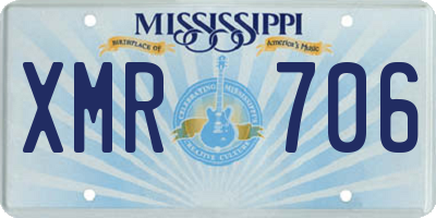 MS license plate XMR706