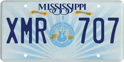 MS license plate XMR707