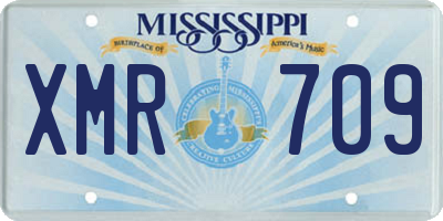 MS license plate XMR709