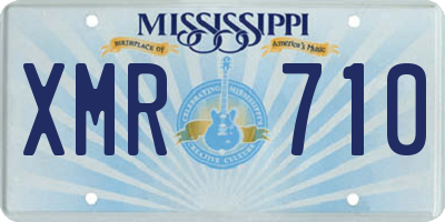 MS license plate XMR710