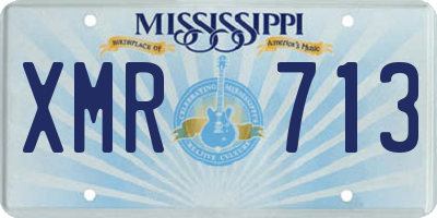 MS license plate XMR713