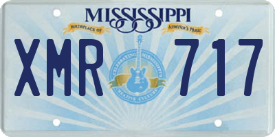 MS license plate XMR717
