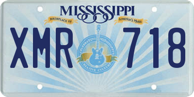 MS license plate XMR718